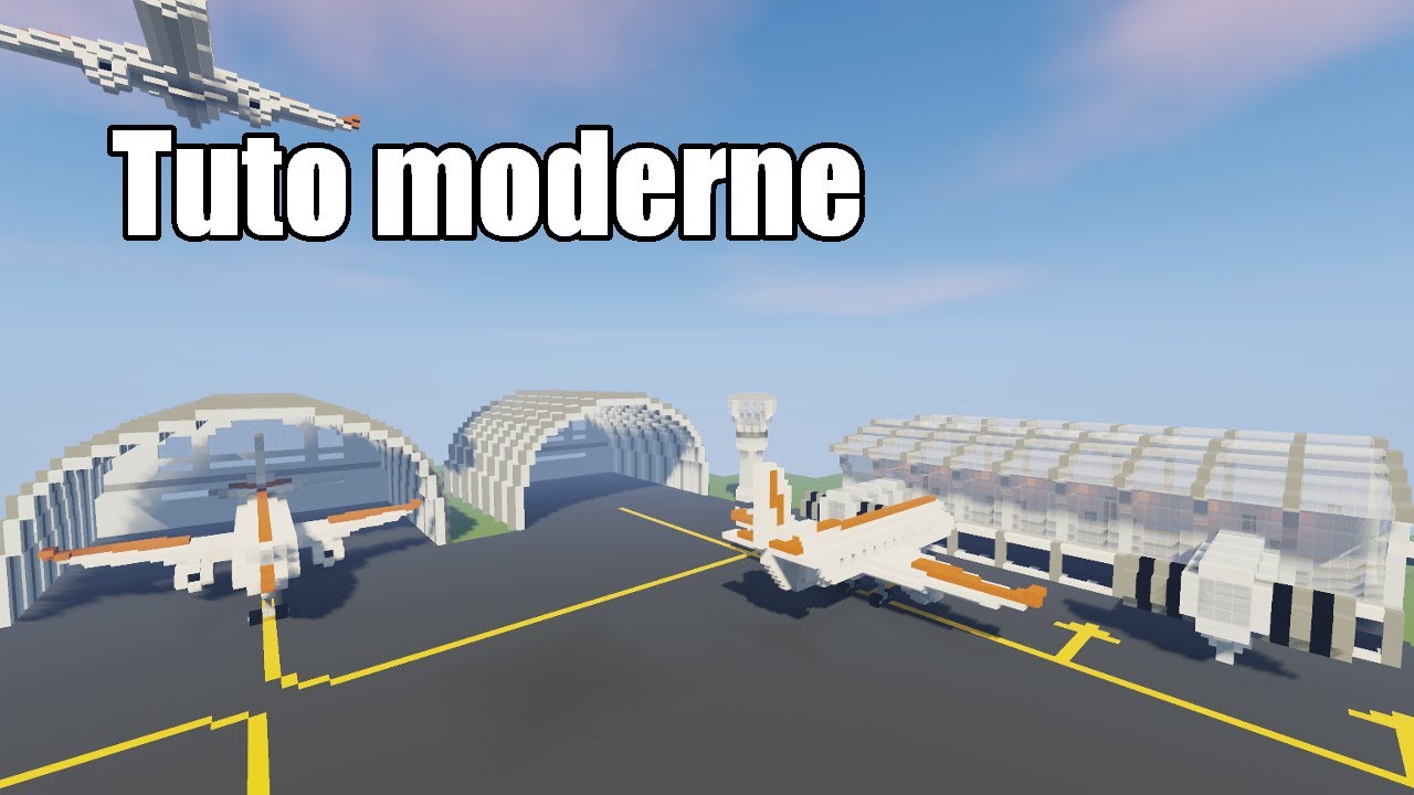 Minecraft - Tuto ville moderne #34 - L'aéroport 3/3 - YouTube
