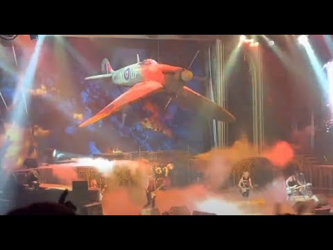 Iron Maiden's Spitfire deflates and malfunctioned on stage during Aces High in Worcester