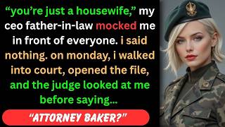 “You’re Just a Housewife,” My CEO Father-in-Law Mocked—Then the Judge Called Me “Attorney Baker”