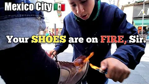 STREET SHOE SHINE & POLISH by 18 yr old "Fernando"...