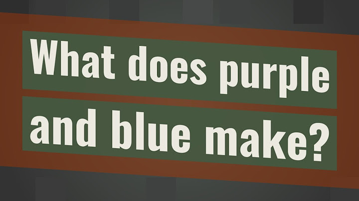 What color does blue and purple make on hair?