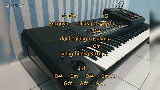 Tulang rusuk _ karaoke dangdut koplo & chord gitar#korgpa300