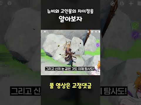   원신 뉴비와 고인물의 차이점을 알아보자 Shorts