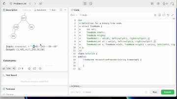 leetcode 1028 Recover a Tree From Preorder Traversal
