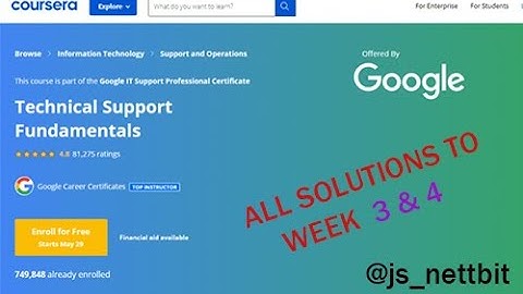 Technical Support Fundamentals -  Week 3 &4 Solutions || Google IT Support Certificate | Coursera ||