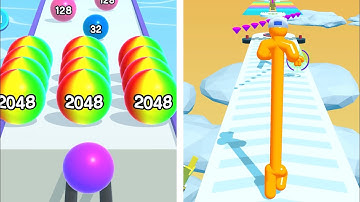Ball Run 2048 Vs Tall Man Run - All Levels Gameplay Android, iOS