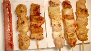 【焼き鳥】ねぎま、豚バラ、もも、つくね