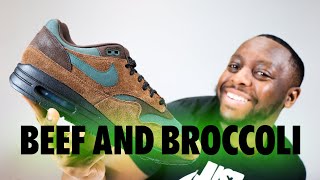 Nike Air Max 1 Beef and Broccoli 🍖🥦 On Foot Sneaker Review QuickSchopes 649 Schopes FZ3590 259