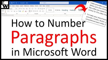 How to Number Paragraphs in Microsoft Word