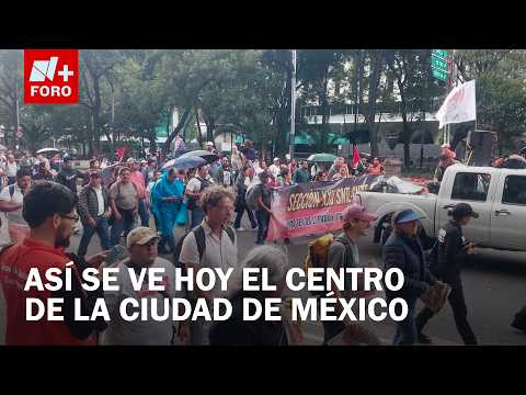 Ayotzinapa march departs from the Angel of Independence towards the Mexico City Zócalo