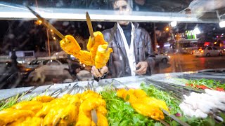 Late Night Street Food in Shiraz, Iran 🇮🇷!! Chicken Wings BBQ 🍗!