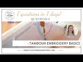 Tambour Embroidery Basics Tutorial