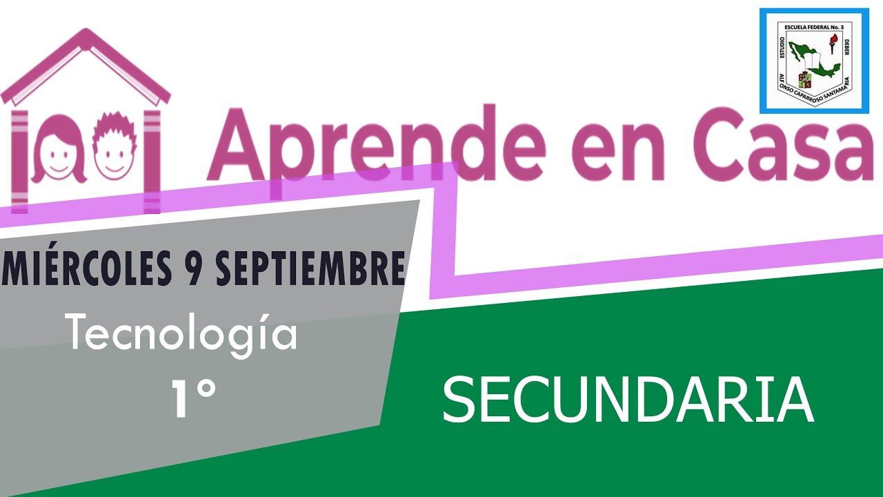 Aprende En Casa 1° Secundaria - Tecnología - 9 De Septiembre - YouTube
