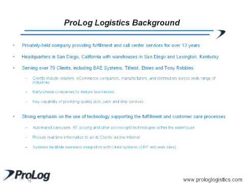 Outsourcing Fulfillment and Integrating EDI as Str...