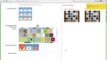 How To Edit a Match the Memory Game