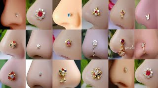 latest gold nose pin collection in 2023 with price/new gold nose ring designs 2023 || AtifaS World