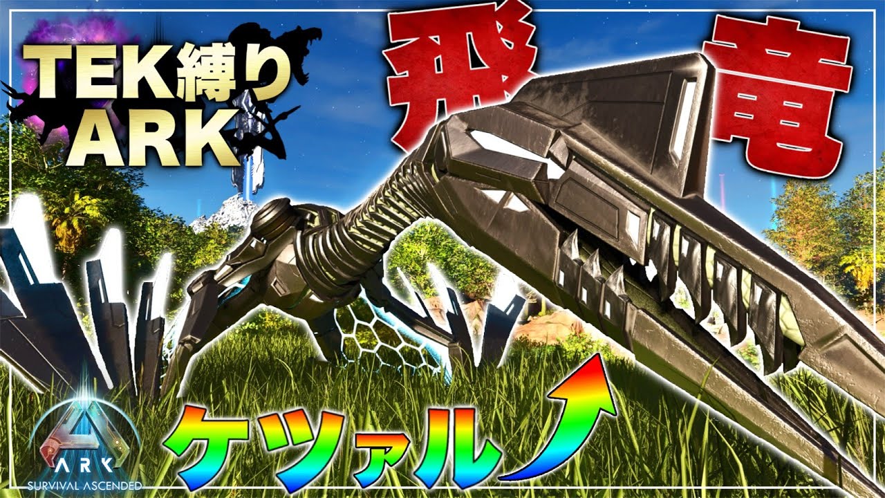 【ARK】TEKしかテイムできない縛りで天空の飛竜TEKケツァルの色違いを発見！？【ASA】