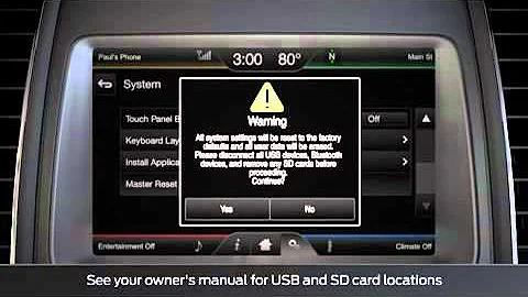 SYNC - System and Settings Master Reset