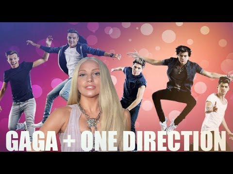 Lady Gaga con los One Direction y sus fans a la salida de los VMAs