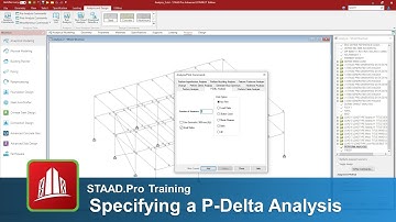 Specifying P-Delta Analysis Commands in the STAAD.Pro Analytical Modeler