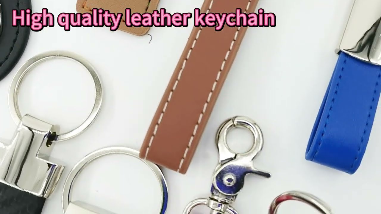Leather personalized keyring custom leather key chains engraved pu leather car keychain