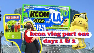 kcon la 2022 vlog part one 💛 days 1 \& 2 💙 kep1er, stayc, ini, to1, cravity, lightsum, etc