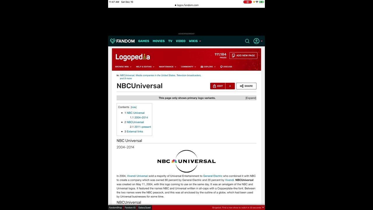 Logo History 4-NBCUniversal