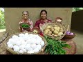 Potato and Egg Balls prepared in my Village by Grandma and Daughter ❤ Village Life