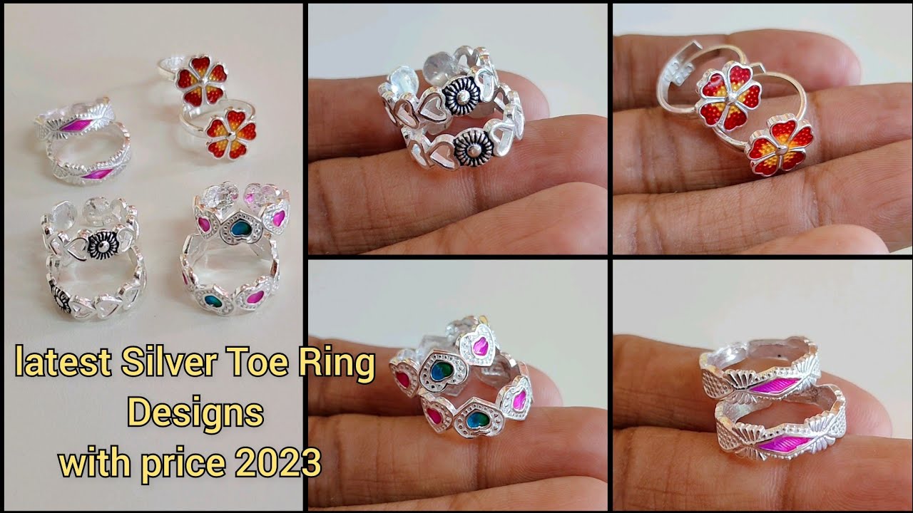 latest Silver toe ring designs collection with price 2023/pure Silver