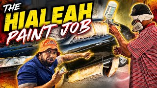 This clear coat is insane!! Body man uses legendary spray gun to get a flawless clear coat. Hialeah