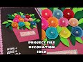 Easy project file decoration idea. Practical file, notebook, scrapbook, cover decoration idea.