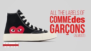 ALL THE LABELS OF COMME des GARÇONS (almost) | WTH