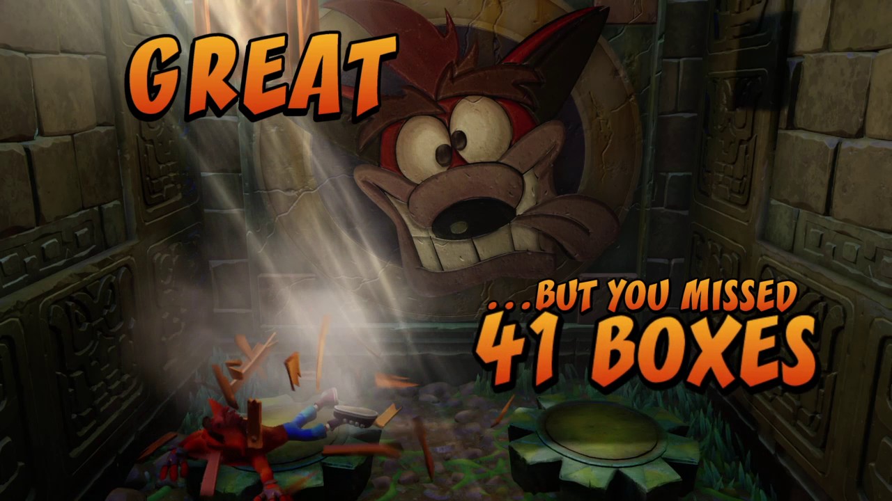 Crash Bandicoot miss alot of boxes