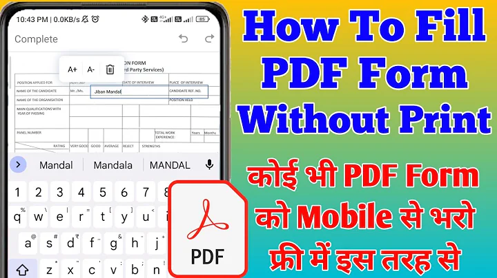 How to Fill PDF Form in Mobile | How to Fill PDF Form Without Printing | PDF Form Filling Mobile App