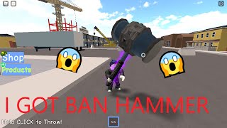 GETTING BAN HAMMER (Roblox Knife Simulator)