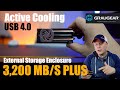 Fast fan cooled usb 40 external storage enclosure  40 gbps  mac and win