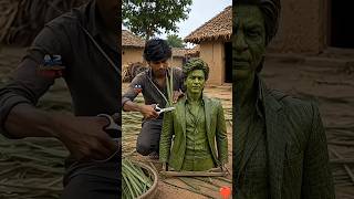 Shah Rukh Khan Sculpture made of coconut leaves #viral #srk #bollywood #ai