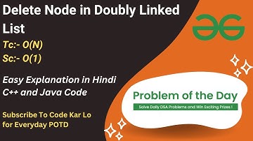 Delete Node in Doubly Linked List | Linked List | GFG POTD | C++ | Java | Code Kar Lo