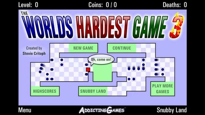 World's Hardest Game 4 - Level 1 Walkthrough 