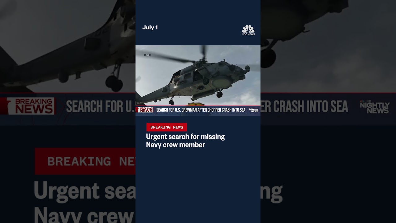 Urgent search for missing Navy crew member Urgent search for missing Navy crew member
