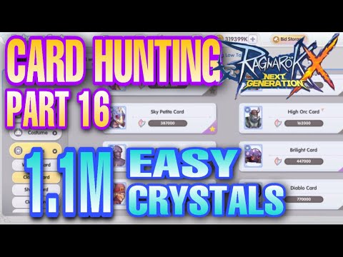 ROX CARD HUNTING PART 16 [ Crystals Farming / CHANNEL ] Ragnarok X Next ...