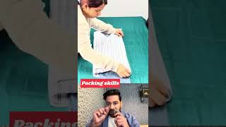 Packing Skills For Folding Pant And Shirt