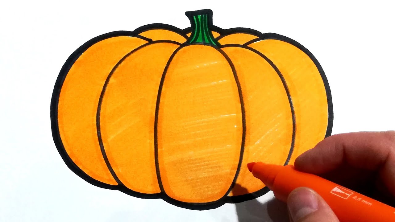 How to Draw a Pumpkin * Moms and Crafters