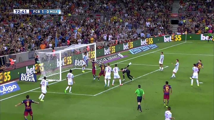 Gol de Vermaelen (1-0) FC Barcelona - Mlaga CF
