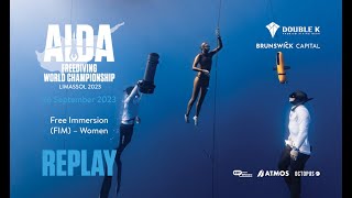 AIDA Depth World Championship Limassol 2023 - Free Immersion (FIM) - Women