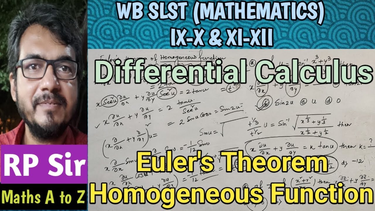 Euler's Theory of Homogeneous Function of several Variables. - YouTube