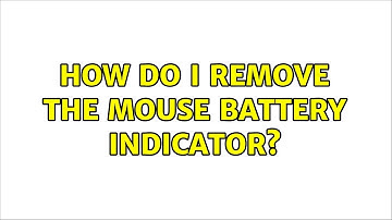 Ubuntu: How do I remove the mouse battery indicator?