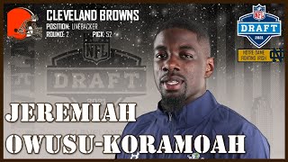 2021 NFL DRAFT: Jeremiah Owusu-Koramoah [Cleveland Browns] ᴴᴰ