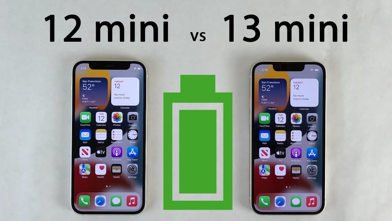 iPhone 13 mini vs 12 mini Battery Life DRAIN Test 