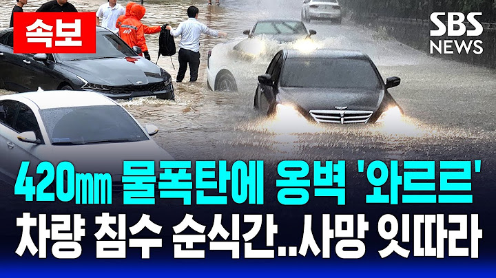 🔴속보 420㎜ 물폭탄에 옹벽 '와르르', 지나가던 차량 덮쳐 | 차량 침수 '순식간' .. 사망 잇따라 | SBS 라이브